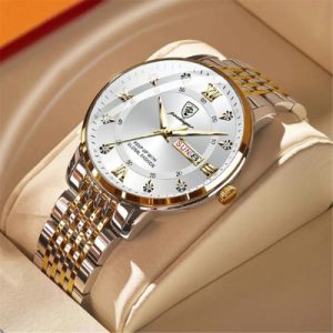 OLEVS Mens Chronograph Stainless Steel Watch